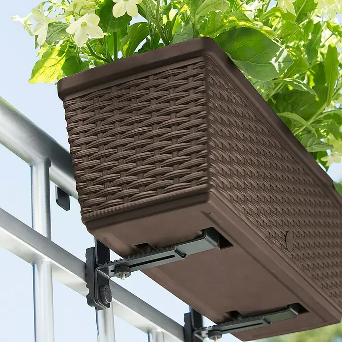 Poétic Casa Mesh Balkonkasten - Max. Außenlänge: 50 cm, Mokka, Strukturoptik - Detailaufnahme
