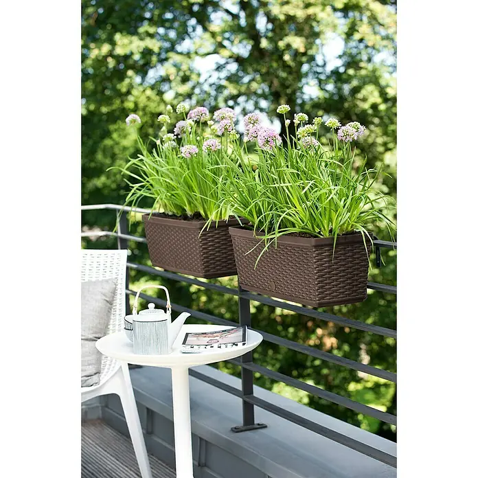 Poétic Casa Mesh Balkonkasten - Max. Außenlänge: 50 cm, Mokka, Strukturoptik - Stimmungsaufnahme