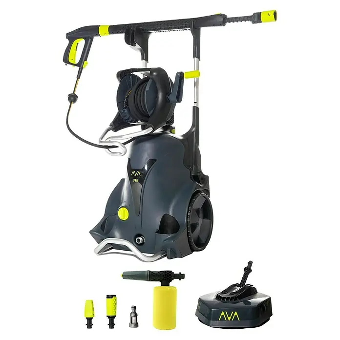 Ava Master Hochdruckreiniger P60 - 2.100 W, Max. Druck: 145 bar, Fördermenge: 500 l/h, 8 -tlg. - Diagonale Ansicht
