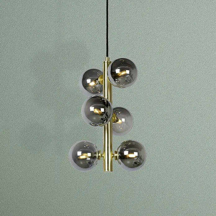 Lucide Tycho Pendelleuchte - L x B x H: 25,5 x 25,5 x 150 cm, Gold - Bildausschnitt