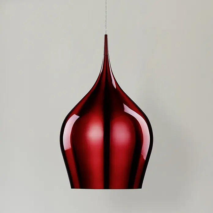 Searchlight Pendelleuchte Vibrant - 60 W, L x B x H: 26 x 26 x 160 cm, Rot, E27, 260 mm - Bildausschnitt