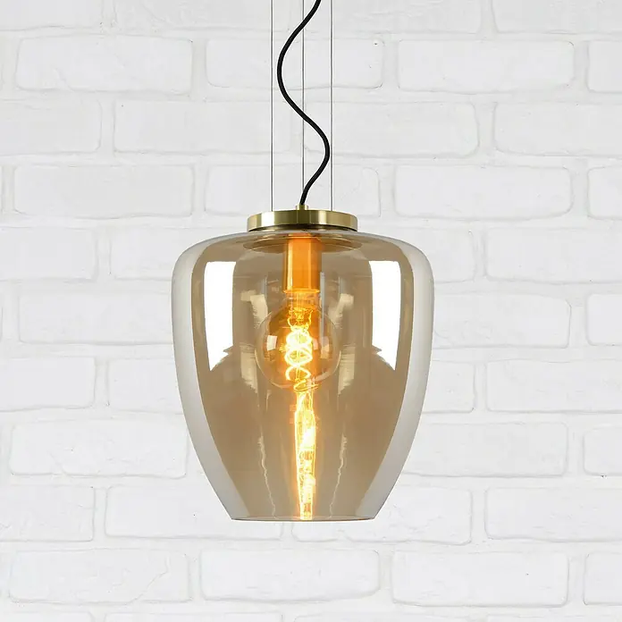 Lucide Pendelleuchte Florien - Höhe: 161 cm, Amber - Bildausschnitt