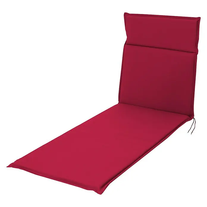 Sunfun Esdo Liegenauflage - Bordeaux, Polyester, L x B x H: 190 x 63 x 4,5 cm - Diagonale Ansicht