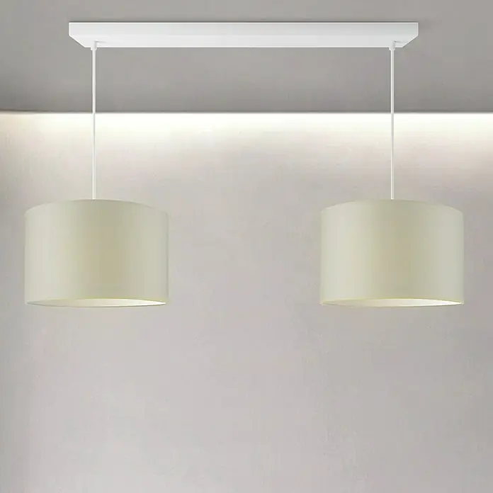 Home Sweet Home Pendelleuchte Beam 2s - L x H: 55 x 99 cm, Sandweiß, Anzahl Leuchtmittel: 2 Stk. - Bildausschnitt