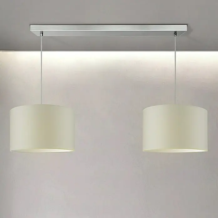 Home Sweet Home Pendelleuchte Beam 2s - L x H: 55 x 99 cm, Chrom matt, Anzahl Leuchtmittel: 2 Stk. - Bildausschnitt