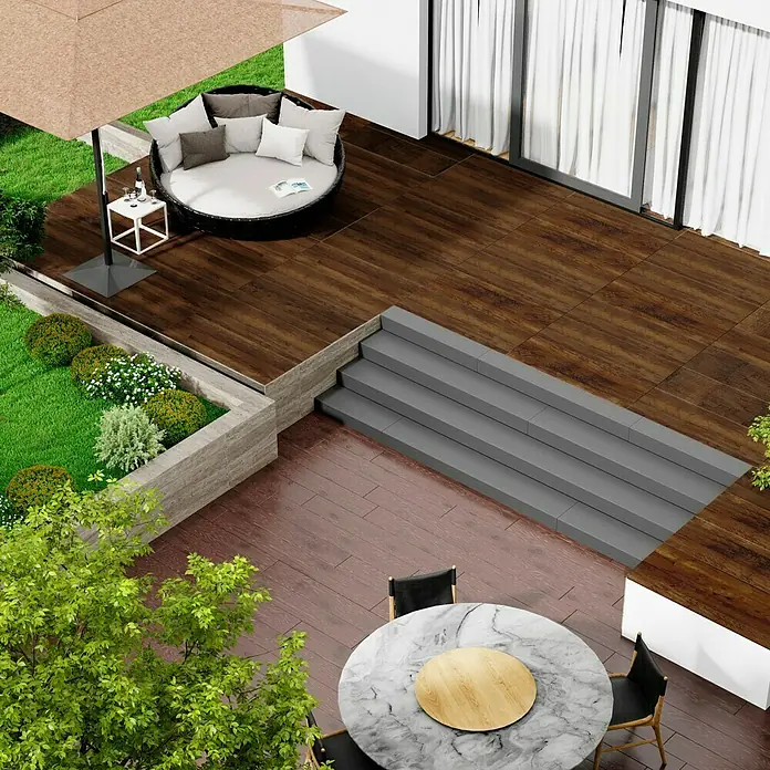 Esterno 20 T by Palazzo Terrassenfliese Harmonie - 40 x 120 x 2 cm, Zeder, Matt - Stimmungsaufnahme