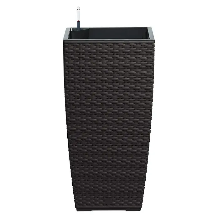 Poétic Casa Mesh Pflanzensäule - Außenmaß (L x B x H): 30 x 30 x 57 cm, Kunststoff, Granit - Vorderansicht