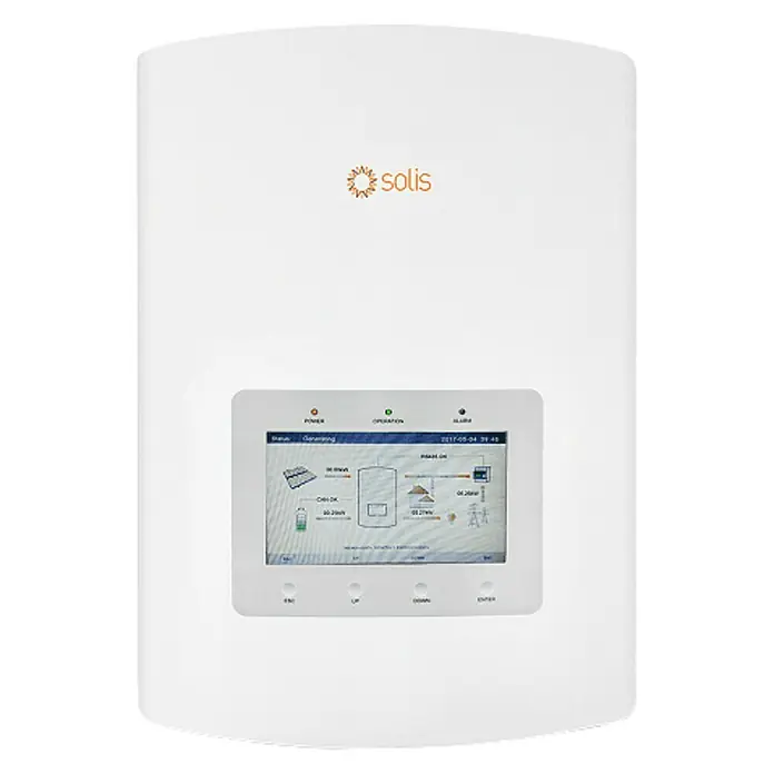 Inversor Híbrido Monofásico Solis - 5 kW, 330 V, L x An x Al: 24,9 x 33,3 x 50,5 cm - Vista frontal