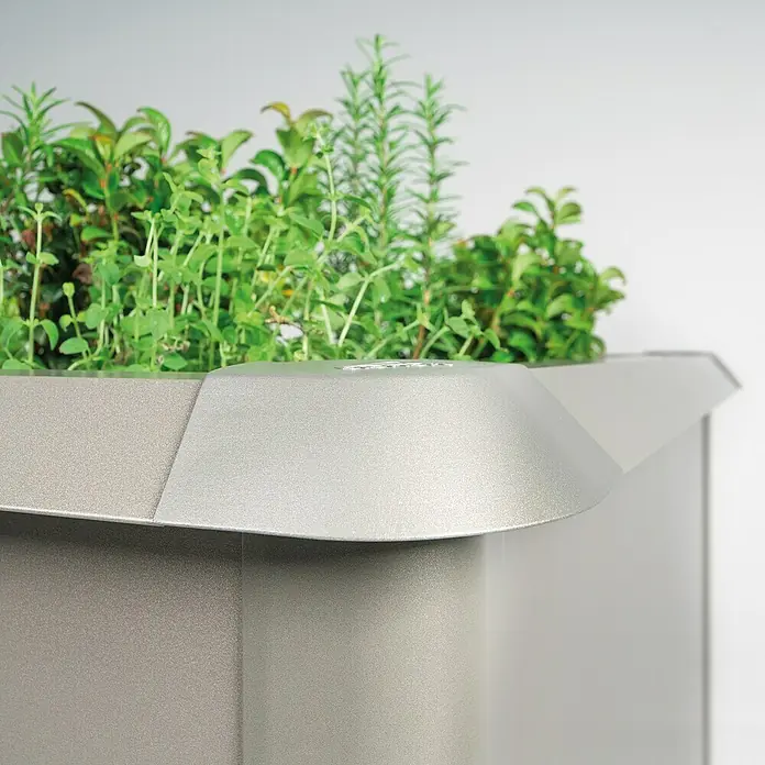 Biohort Schneckenblech - Passend für: Biohort Hochbeet 1 x 1 m, Quarzgrau Metallic - Detailaufnahme