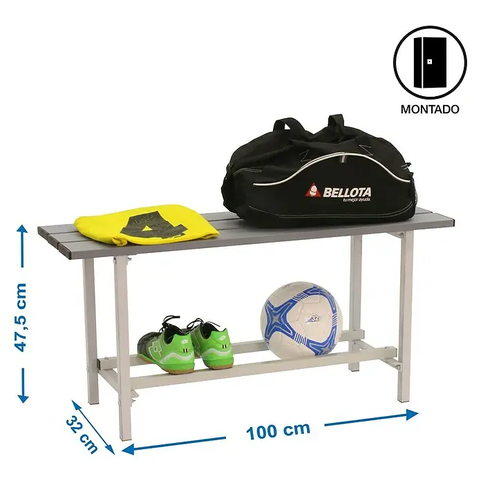 Simonrack Simonlocker Banco de vestuario Metal - L x An x Al: 100 x 32 x 47,5 cm, Taller - Dibujo técnico
