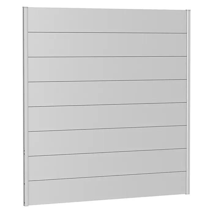 Biohort Sichtschutzelement - B x H: 180 x 180 cm, Stahl, Silber Metallic - Diagonale Ansicht