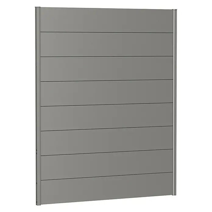 Biohort Sichtschutzelement - B x H: 150 x 180 cm, Stahl, Quarzgrau Metallic - Diagonale Ansicht