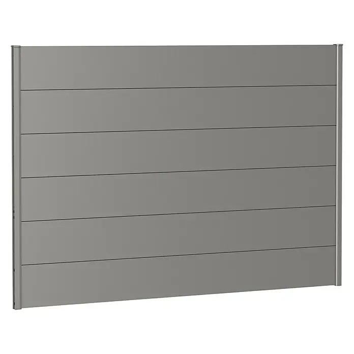 Biohort Sichtschutzelement - 200 x 135 cm, Stahl, Quarzgrau Metallic - Diagonale Ansicht