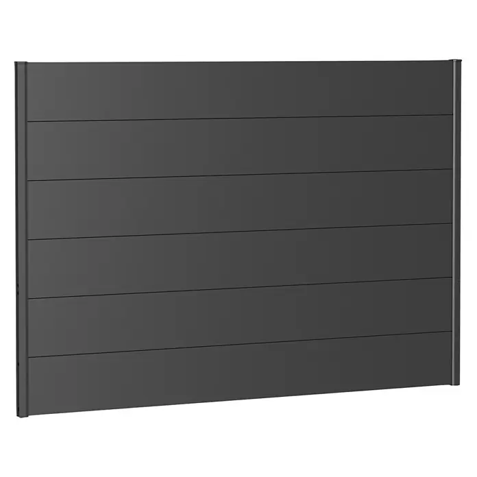 Biohort Sichtschutzelement - 200 x 135 cm, Stahl, Dunkelgrau Metallic - Diagonale Ansicht