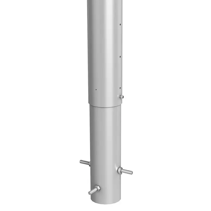 Biohort Zaunpfosten - Höhe: 180 cm, Durchmesser: 40 mm, Silber - Detailaufnahme