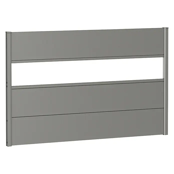 Biohort Sichtschutzelement - B x H: 150 x 90 cm, Kunststoff, Quarzgrau Metallic - Diagonale Ansicht