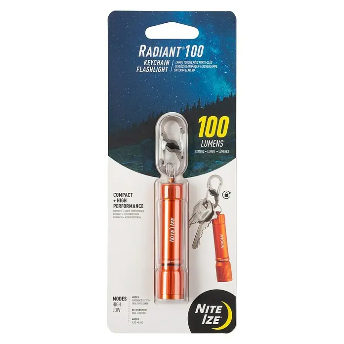 Nite Ize LED-Taschenlampe - Orange/Silber - Vorderansicht
