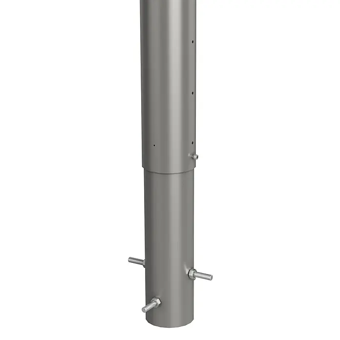 Biohort Zaunpfosten - Höhe: 90 cm, Durchmesser: 40 mm, Quarzgrau Metallic - Detailaufnahme