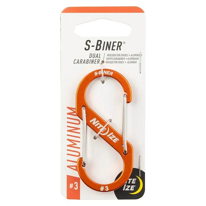 Nite Ize Doppelkarabiner - 69 x 31 mm, Metall, Orange - Vorderansicht