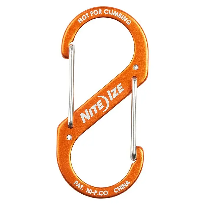 Nite Ize Doppelkarabiner - 69 x 31 mm, Metall, Orange - Vorderansicht