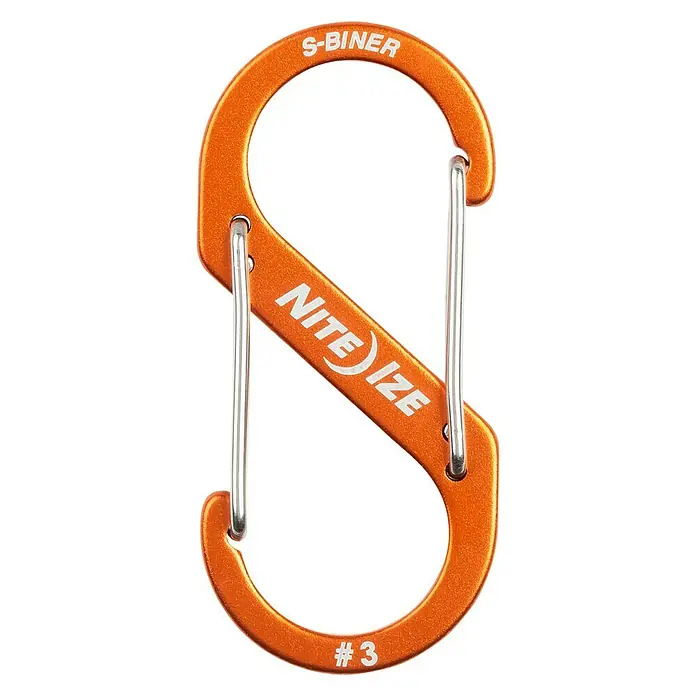 Nite Ize Doppelkarabiner - 69 x 31 mm, Metall, Orange - Vorderansicht
