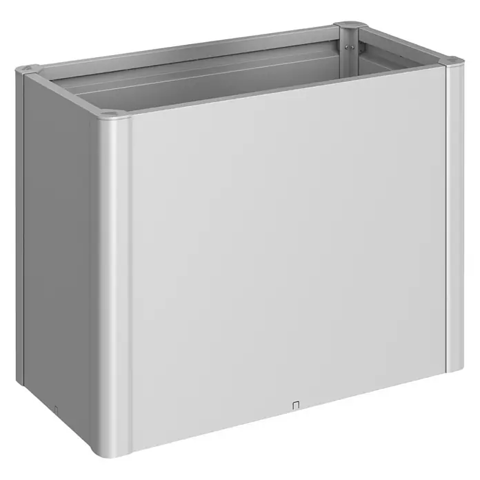 Biohort Hochbeet - L x B x H: 53 x 102 x 77 cm, Stahl, Silber Metallic - Diagonale Ansicht