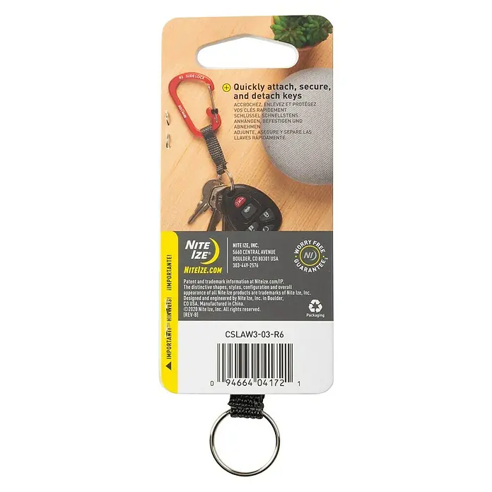 Nite Ize Karabinerhaken Slidelock Key Ring - Blau - Ansicht von oben