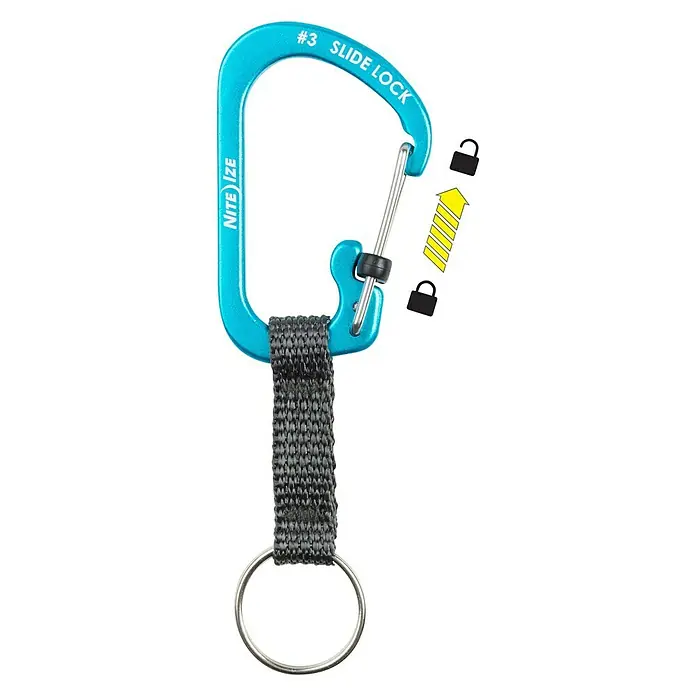 Nite Ize Karabinerhaken Slidelock Key Ring - Blau - Ansicht von oben