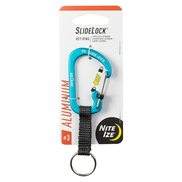 Nite Ize Karabinerhaken Slidelock Key Ring - Blau - Ansicht von oben