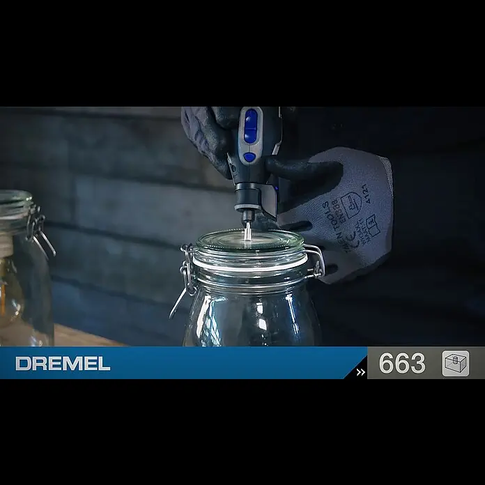 Dremel Diamant-Glasbohrer 663 - Durchmesser Kopf: 6,4 mm