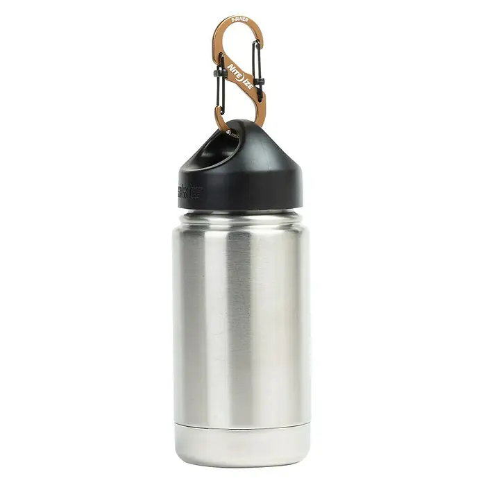 Nite Ize Doppelkarabiner S-Biner Slidelock - Aluminium, Kojotenbraun - Vorderansicht