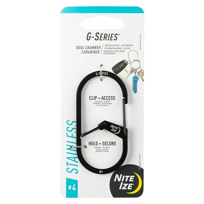 Nite Ize Karabinerhaken G-Series - Edelstahl - Ansicht von oben