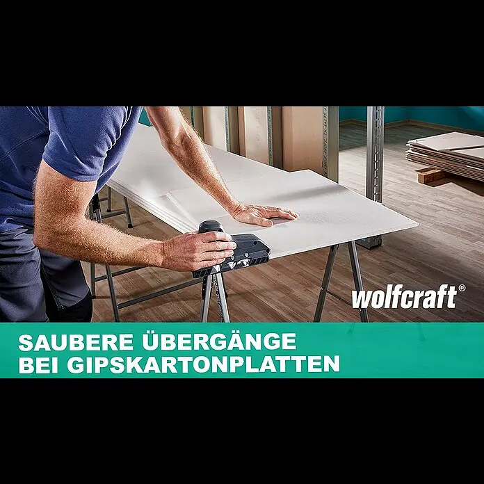 Wolfcraft Kantenhobel 3-fach Kantenhobel - Anzahl Hobelmesser: 3 Stk., Geeignet für: Gipskartonplatten - Wolfcraft 3-fach Kantenhobel