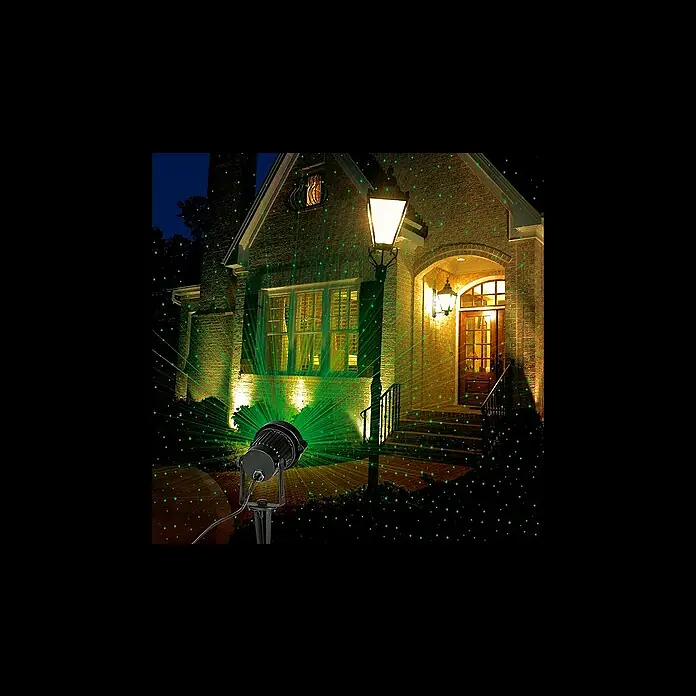 LED-Laserstrahler EASYmaxx - 3 W, Grün, 28,5 cm - EASYmaxx Laserstrahler mit Fernbedienung