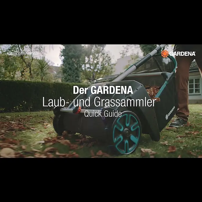 Gardena Laubsammler - 73 x 40 x 45 cm - GARDENA Laub- und Rasensammler - Kurzanleitung