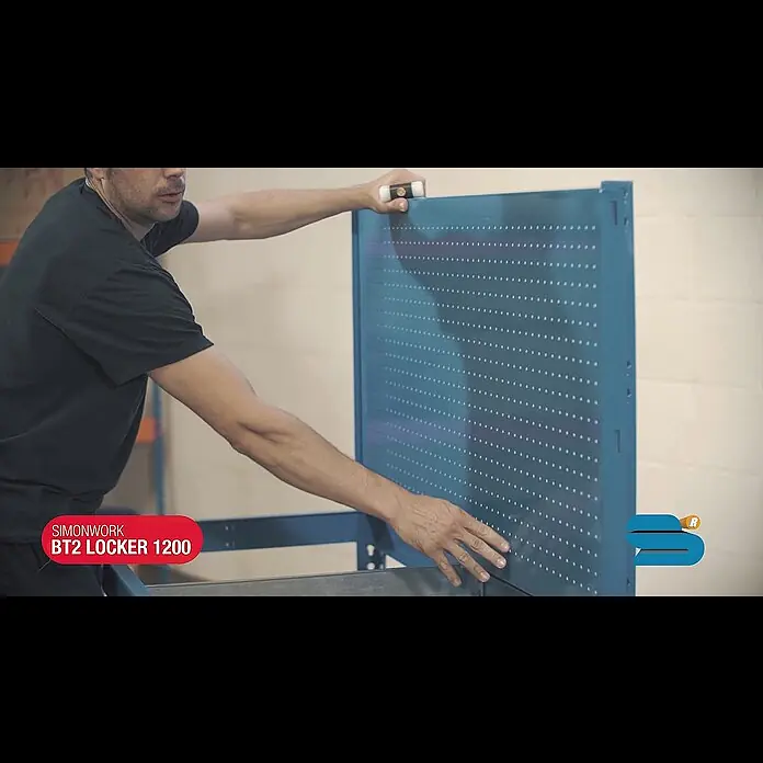 Simonrack Simonwork Banco de trabajo BT2 Locker Mobile - L x An x Al: 61 x 121 x 144,5 cm, Capacidad de carga: 120 kg, Gris - BT2