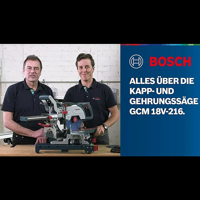 Bosch Professional Biturbo Akku-Kapp- & Gehrungssäge 18V-216 Solo - 18 V, Ohne Akku, Durchmesser Sägeblatt: 216 mm - Alles über die Bosch Professional GCM 18V-216 BITURBO Brushless Kapp- & Gehrungssäge