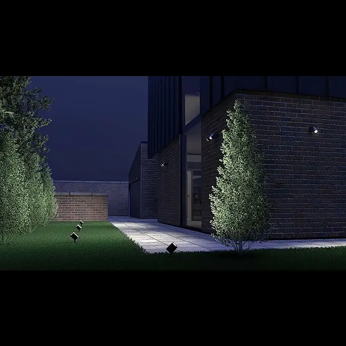 Steinel LED-Außenstrahler Spot One - 6,7 W, L x B x H: 9,8 x 9,7 x 17,5 cm, Anthrazit, IP44 - Produktvideo Steinel Intelligente Spots