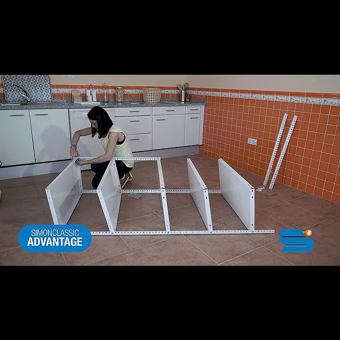 Simonrack Simonclassic Estantería metálica Advantage Plus - L x An x Al: 40 x 100 x 200 cm, Capacidad de carga: 75 kg/balda, Número de baldas: 5 ud., Atornillado, Gris - Simonrack