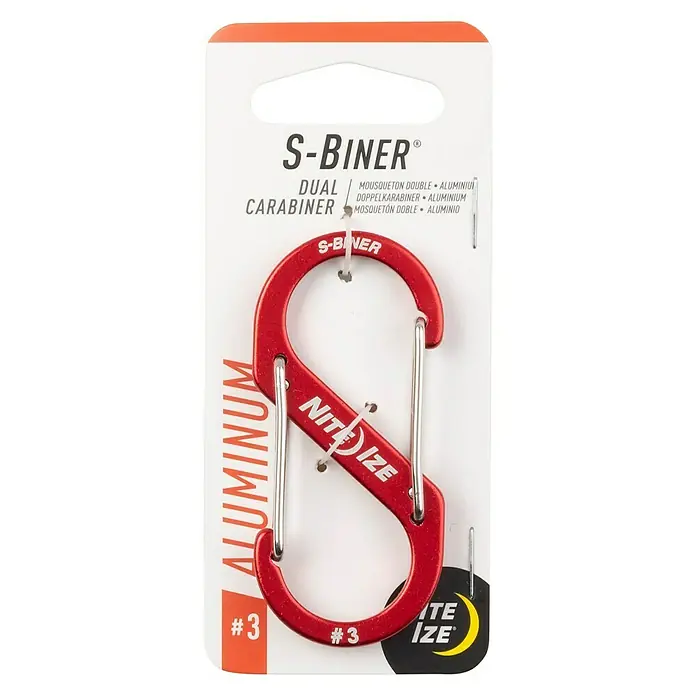 Doppelkarabiner S-Biner - Rot - Ansicht von oben
