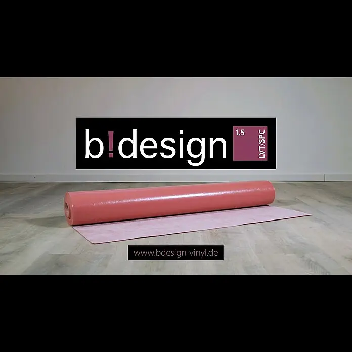 b!design Vinylboden Tile Juve - 609,6 x 304,8 x 4,2 mm, Fliesenoptik - b!design dBcover LVT/SPC 1.5 Unterlagsmatte
