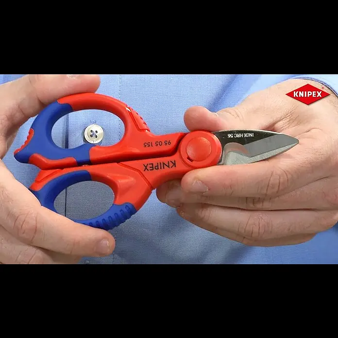 Knipex Tijeras de trabajo para electricistas - Específico para: Cables, Largo: 155 mm - Knipex