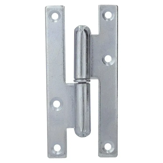 Paumellescharnier Frans Links gegalvaniseerd - 110 x 70 mm, DIN-L - Vooraanzicht