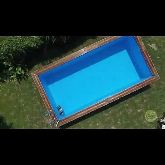 Gre Piscina de madera Mint - L x An x Al: 1.018 x 427 x 146 cm, 50.000 l, Natural - Piscinas de madera GRE