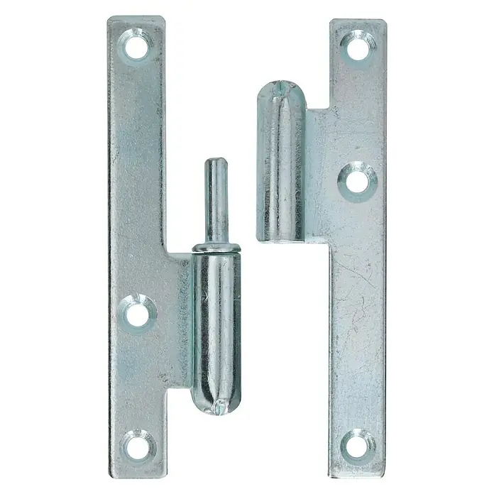 Paumellescharnier Frans Links gegalvaniseerd - 110 x 70 mm, DIN-L - Vooraanzicht