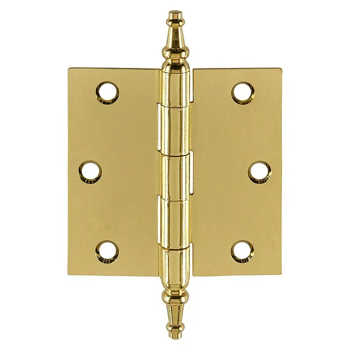 Scharnier met vaaskop vermessingd - l x b: 76 x 76 mm - Vooraanzicht