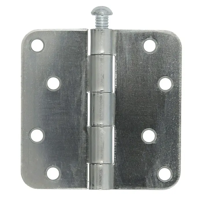 Scharnier ronde hoek gegalvaniseerd - l x b: 89 x 89 mm - Vooraanzicht