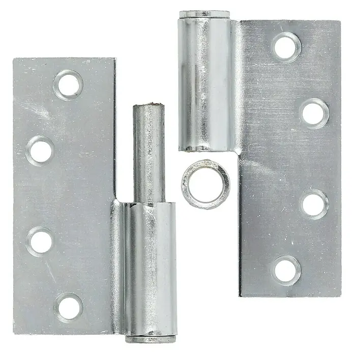 Paumellescharnier Gegalvaniseerd - 89 x 89 mm, DIN-L - Vooraanzicht