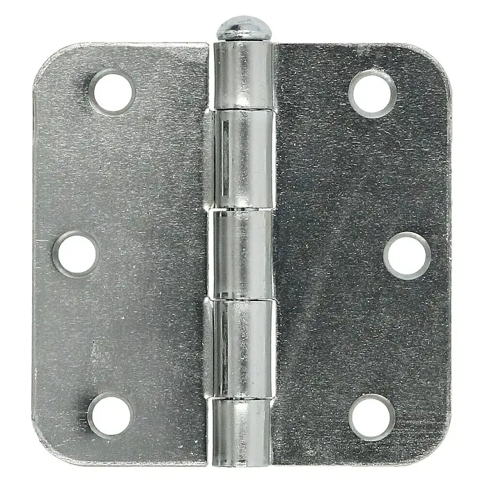 Scharnier ronde hoek gegalvaniseerd - l x b: 76 x 76 mm - Vooraanzicht