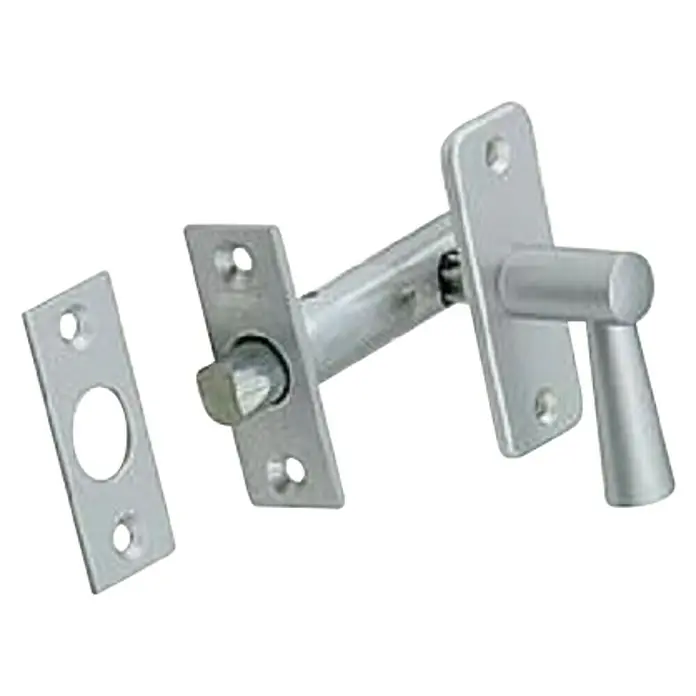 Nemef Grendel-insteekslot met greep 2600/4 50 - Schroefafstand: 50 mm, Aluminium - Diagonaal zicht